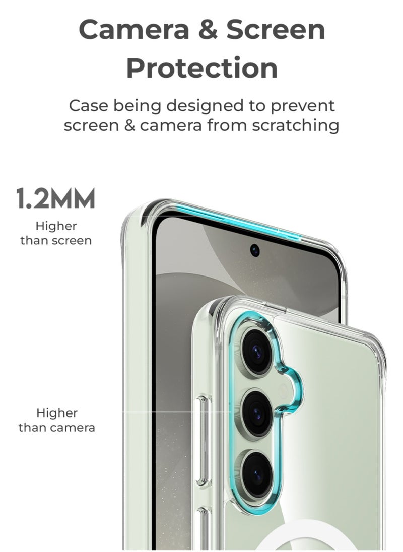 glassology - Samsung Galaxy S24 FE Clear Case & Screen Protector Bundle, Magnetic Clear Cover, Ultra-Slim, Shockproof & Scratch-Resistant Design - Image 1