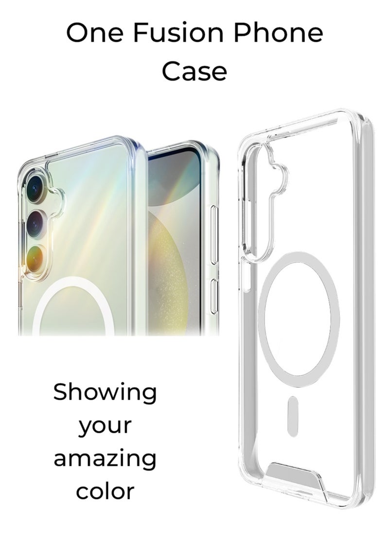 glassology - Samsung Galaxy S24 FE Clear Case & Screen Protector Bundle, Magnetic Clear Cover, Ultra-Slim, Shockproof & Scratch-Resistant Design - Image 1