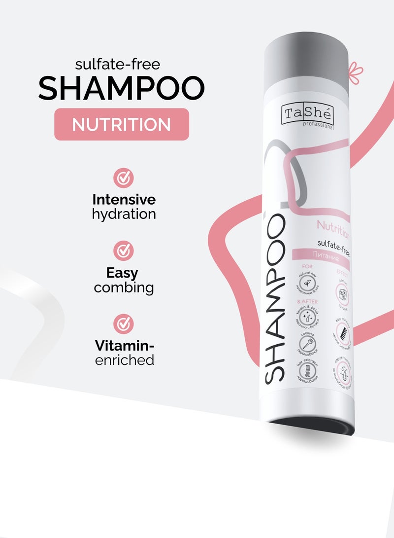 Tashe Sulfate-Free Nourishing Shampoo with Mango, Coconut & Kiwi Extracts – For Natural, Colored & Treated Hair, 300 ml - Image 1
