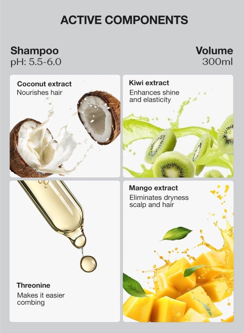 تاش شامبو فلاريو المغذي الخالي من الكبريتات 300 مل – يغذي ويرطّب الشعر، يحارب جفاف فروة الرأس، يسهل تمشيط الشعر، مناسب لجميع أنواع الشعر. - Image 2