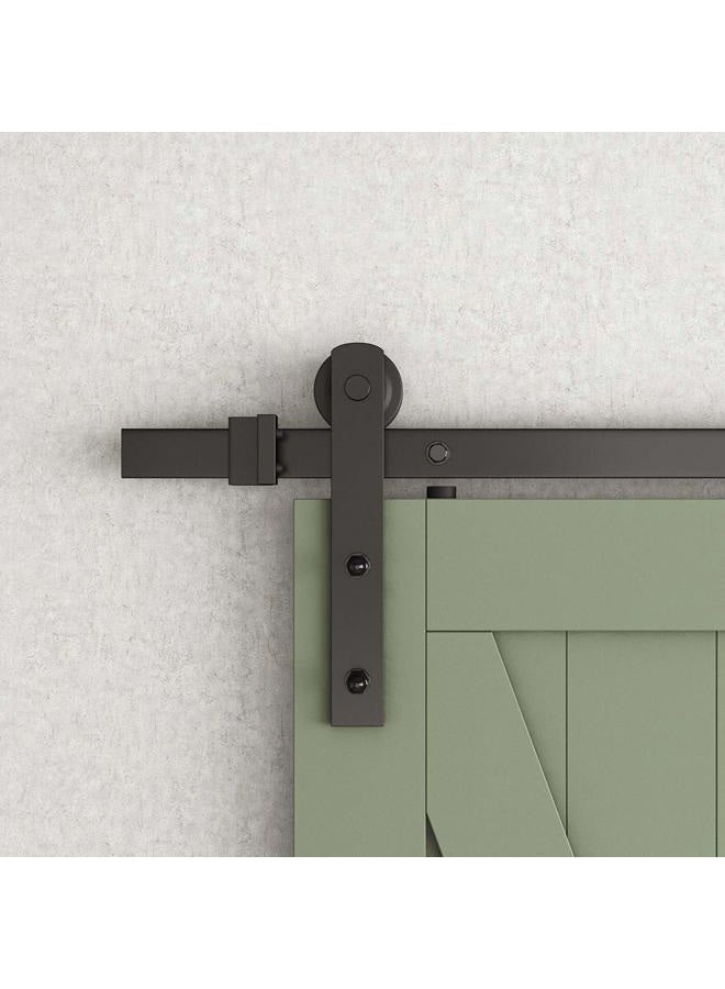 SMARTSTANDARD Sliding Barn Door Hardware Hangers 2pcs (Black) (I Shape) - Image 5