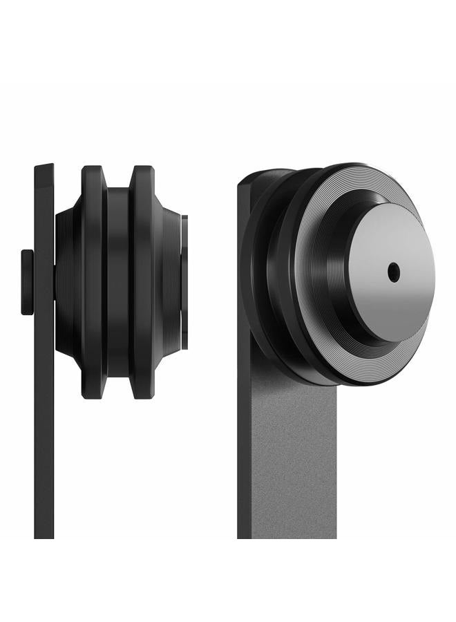 SMARTSTANDARD Sliding Barn Door Hardware Hangers 2pcs (Black) (I Shape) - Image 3
