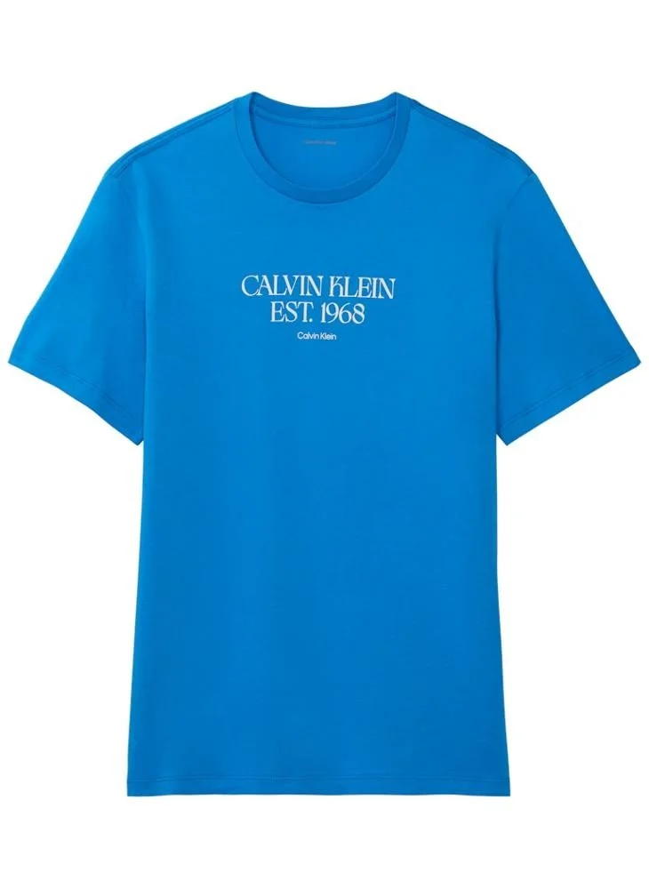 Calvin Klein Jeans  1968 Logo Graphic Crew Neck T-Shirt for Men | Best Price UAE