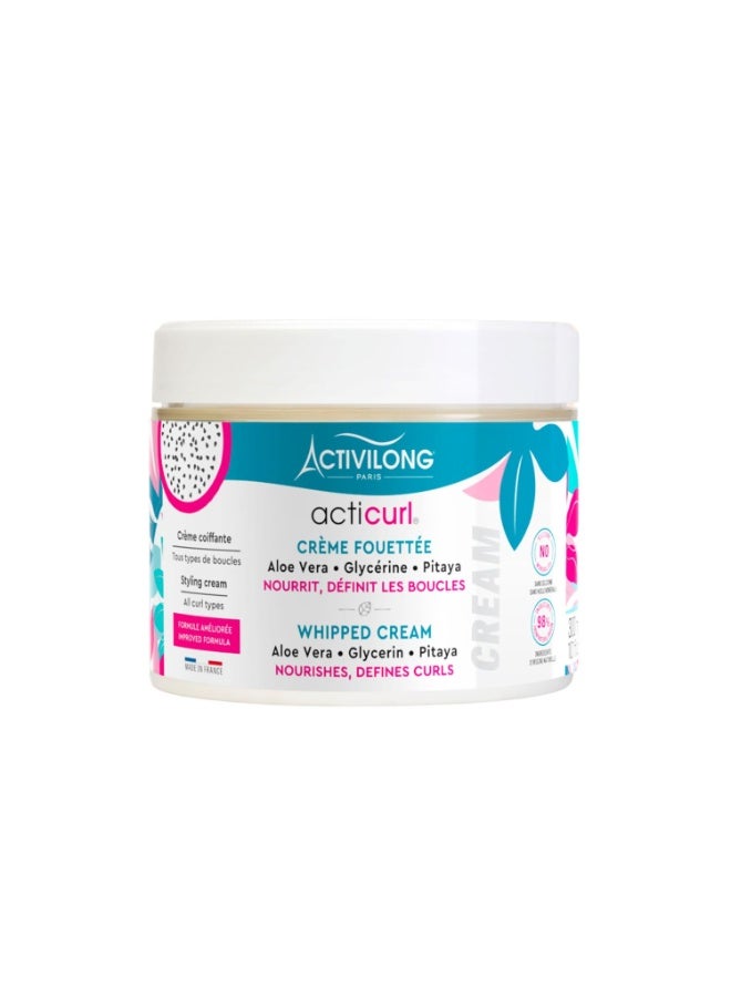 Activilong Acticurl Curl Whipped Cream â€“ Define, Hydrate, and Style Your Curls Effortlessly â€“ Infused with Dragon Fruit and Aloe Vera â€“ Nutrition, Hydration, and Hold for Bouncy Curls â€“ 300 ml. - Image 1