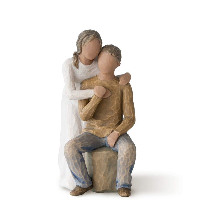 Willow Tree You and Me Darker Skin Tone  Hair Color Sculpted HandPainted Figure - Image 1
