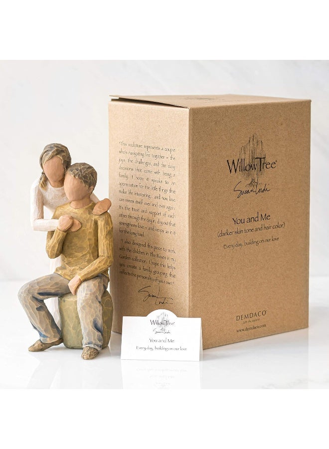 Willow Tree You and Me Darker Skin Tone  Hair Color Sculpted HandPainted Figure - Image 4