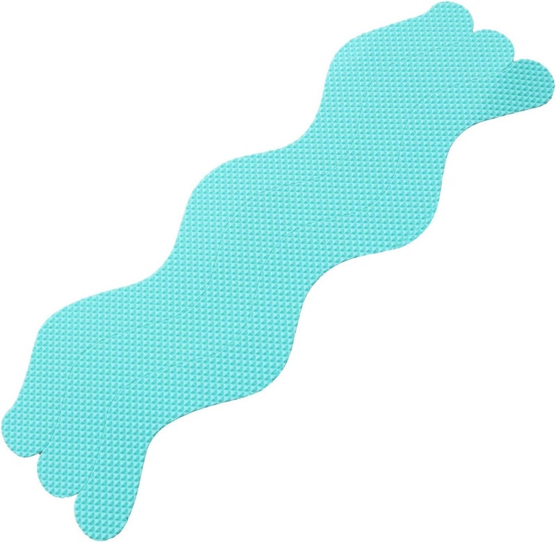 klarako 24pcs Wavy Pattern Blue Transparent Nonslip Stickers 1.3x18cm Anti Slip Shower Stickers with Scraper for Bathtub, Tile, Wood Floor - Image 3