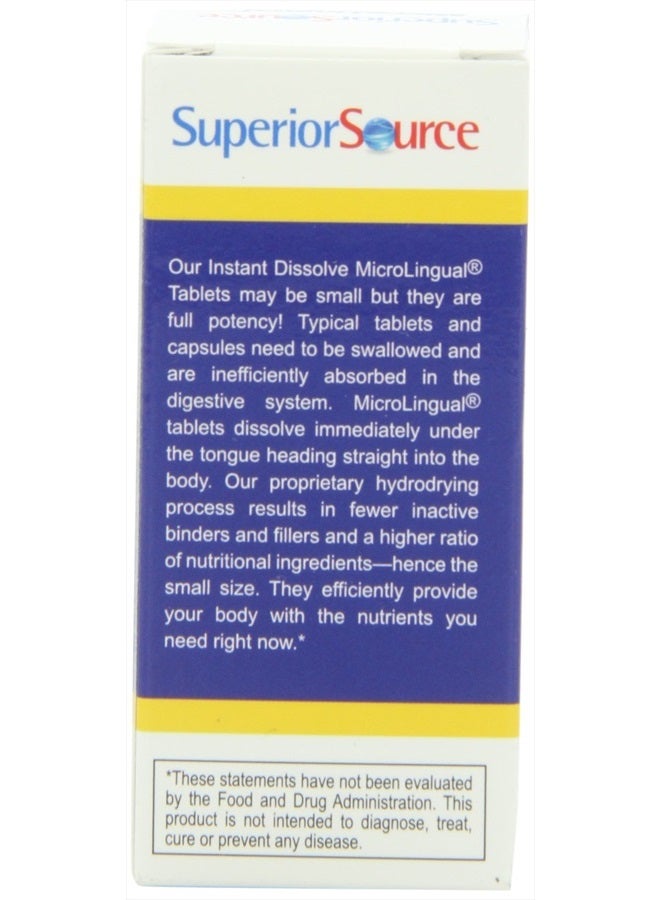 Superior Source Chromium 500 mcg, Quick Dissolve MicroLingual Tablets, 60 Count, Supports Healthy Metabolism and Weight Management, Blood Sugar Support, Non-GMO - Image 2