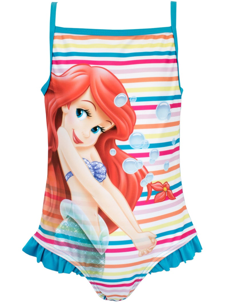 Disney The Little Mermaid Bathing Suit | Ariel Swimsuit | Swimming Suit for Girls | Size 6 Multicoloured - Image 1