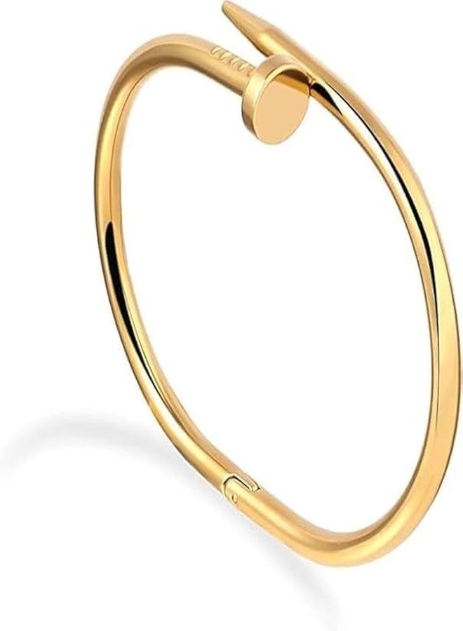 PRIME HOMES Nail Bracelet for Women | Premium Gold Plated Bracelet | Minimalist Designer Jewellery for Daily & Party | - Image 1