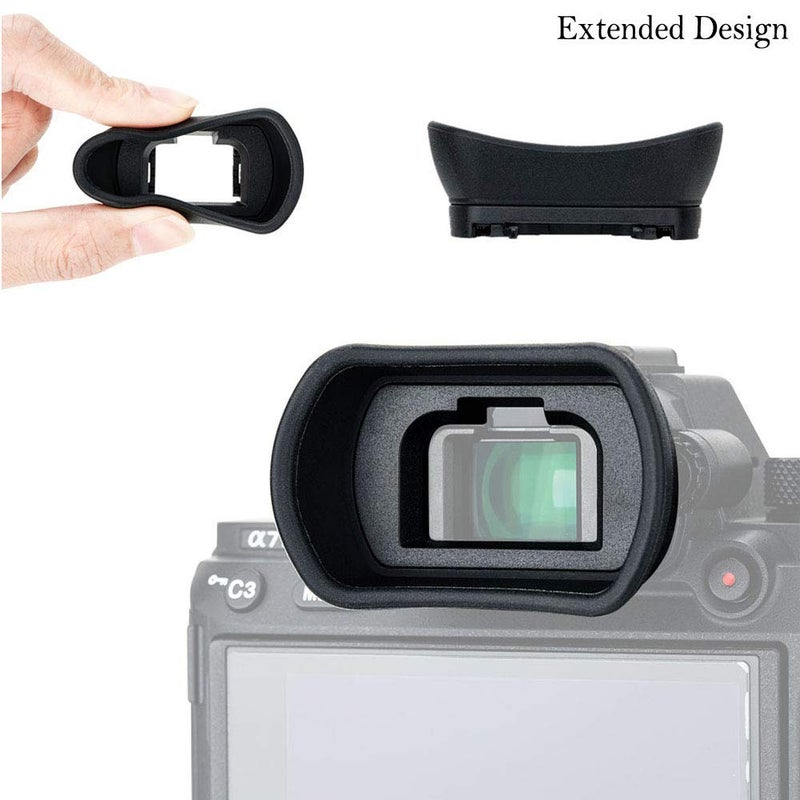 JJC 2 Packs Eyecup Eyepiece Eyeshade for Sony a7III a7II a7 a7R IV a7R II a7R III a7S II a9 a58 a99 II Viewfinder Replaces Sony FDA-EP18 FDA-EP16 FDA-EP15 Eye Cup - Image 4