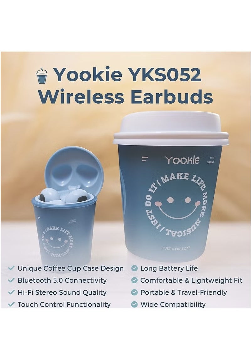 يوكي يكس052 سماعات أذن لاسلكية-تصميم فنجان قهوة لطيف ، بلوتوث 5.0 ، عمر بطارية طويل - Image 5