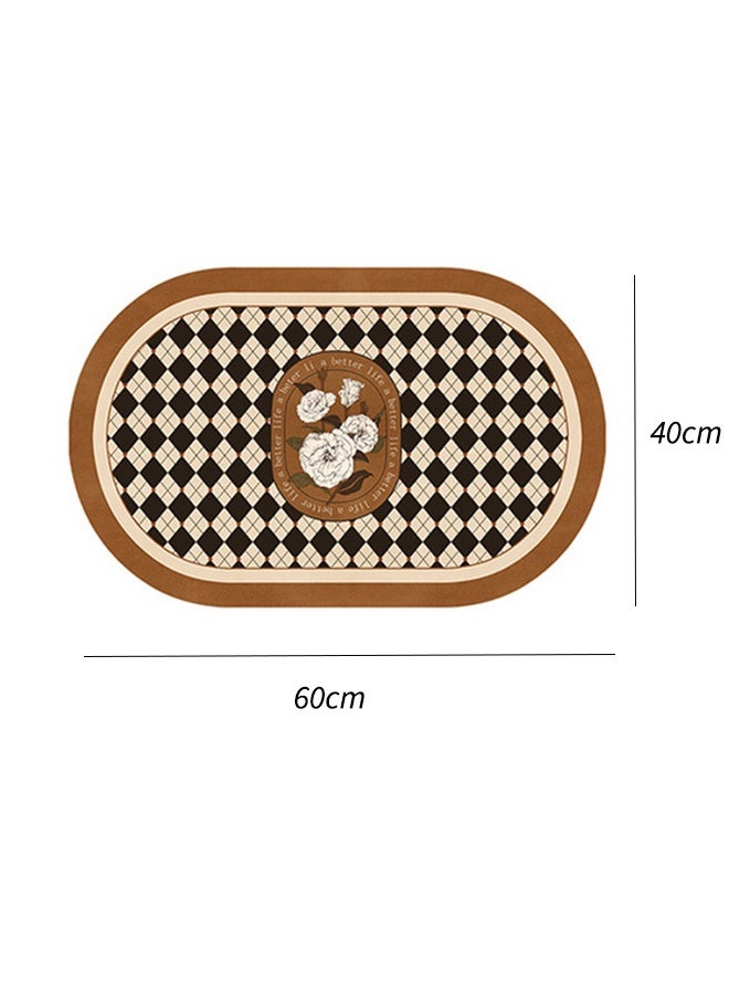 40x60cm Bathroom Mat Anti-slip Foot Mat Super Soft Absorbent Mat Entrance Door Mat Anti-slip Quick-drying Mat Kitchen Mat - Image 2