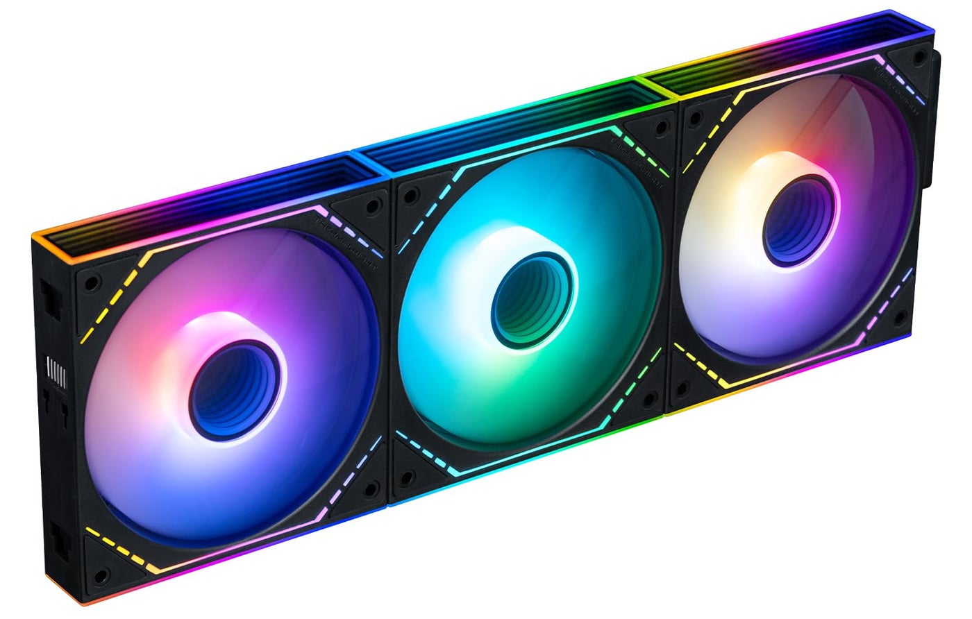 Thermalright TL-M12Q-S X3 120mm PC Case Fans, PWM ARGB Fans, 2000RPM High Airflow, Daisy-Chain, Infinity Mirror Lighting, 3-Pack