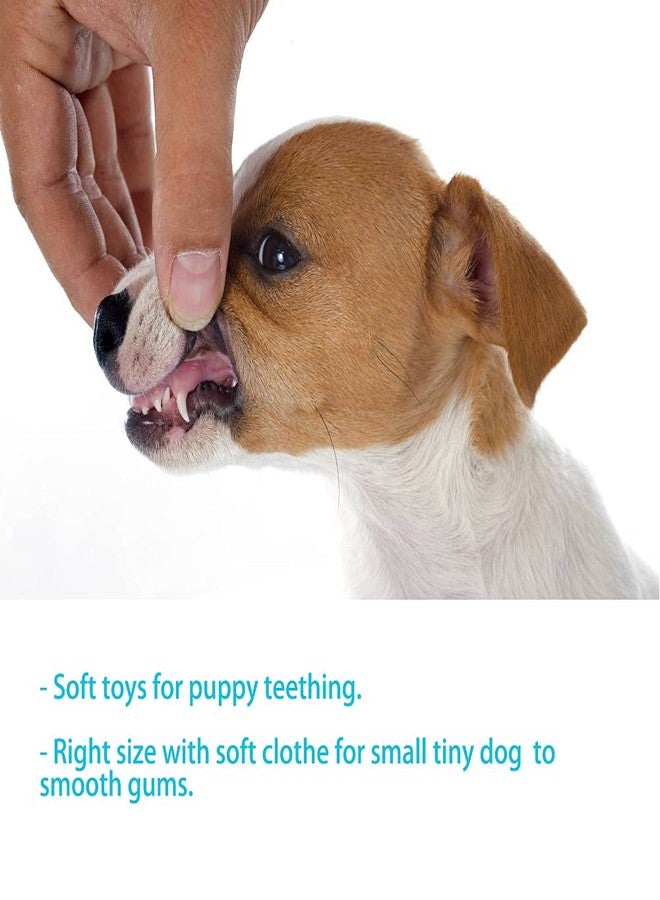 AoLaCo ألعاب AoLaCo للجراء في مرحلة التسنين، ألعاب مضغ للجراء الصغيرة، ألعاب أرنب تصدر صوتاً للجراء، جرو صغير، وردي، 4 قطع - Image 2