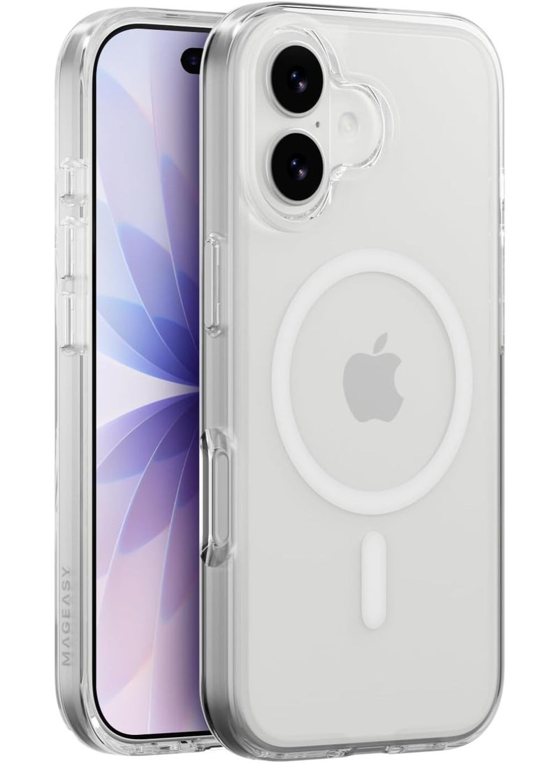 جراب مغناطيسي شفاف لهاتف iPhone 17 | مقاوم للاصفرار والخدش | مقاوم للصدمات مع زوايا حماية هوائية | جراب قوي متوافق مع تقنية MagSafe - Image 1