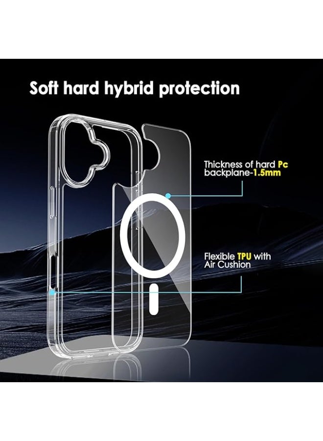جراب مغناطيسي شفاف لهاتف iPhone 17 | مقاوم للاصفرار والخدش | مقاوم للصدمات مع زوايا حماية هوائية | جراب قوي متوافق مع تقنية MagSafe - Image 5