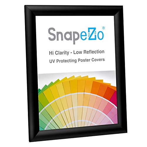 SnapeZo إطار شهادة سناب زو الأسود 8.5x11، من الألمنيوم، بملف 1 إنش، إطار سناب محمل من الأمام، للتعليق على الحائط - Image 3