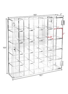 Mountable 25 Compartment Acrylic Display Case Cabinet with Mirrored Back – Display Shelves for Collectibles, Gemstones, and Figures, 10.7" W x 2" D x 10.5" H - pzsku/Z2B1E1E52078C7905048FZ/45/_/1730893922/0459fd4d-74ad-434c-a437-fd7cad4f504a