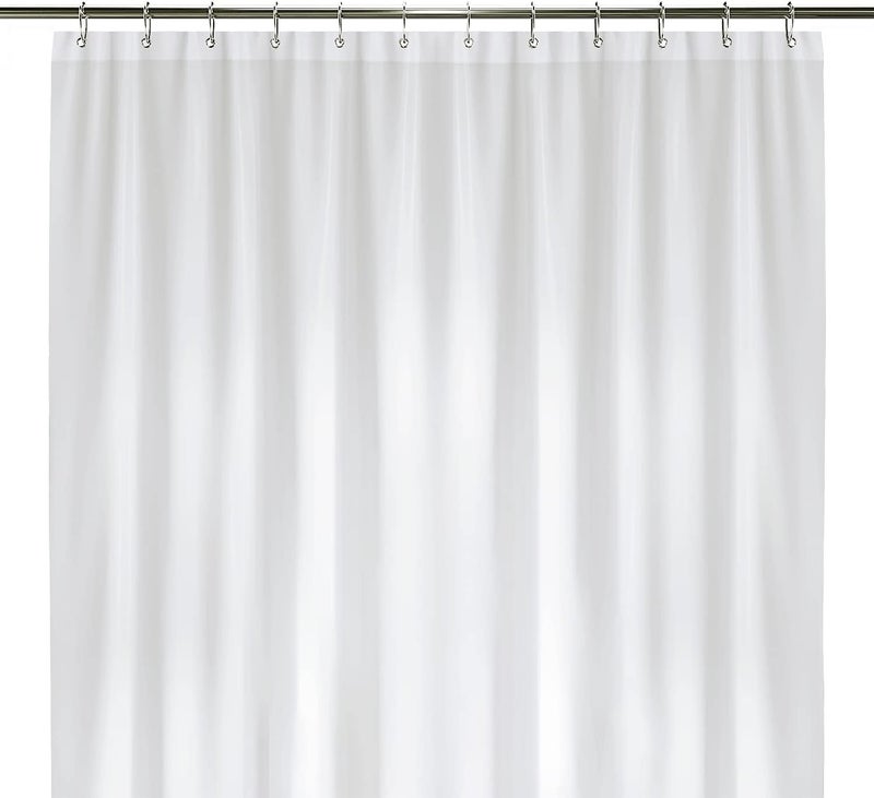 LiBa Bathroom Shower Curtain  Waterproof Plastic Shower Curtain Premium PEVA NonToxic with Rust Proof Grommets White 10G Heavy Duty Bathroom Accessories 72x72