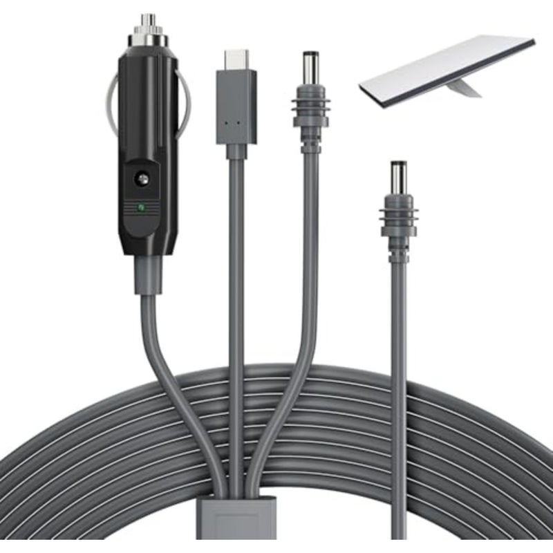 كابل بديل 3 في 1 لـ Starlink Mini USB-C، قابس DC ولاعة سجائر 12-24 فولت، كابل إمداد طاقة بطول 16.4 قدم مع حشية مقاومة للماء، متوافق مع ملحقات Starlink Mini للمركبات الترفيهية والتخييم والشاحنات - Image 1