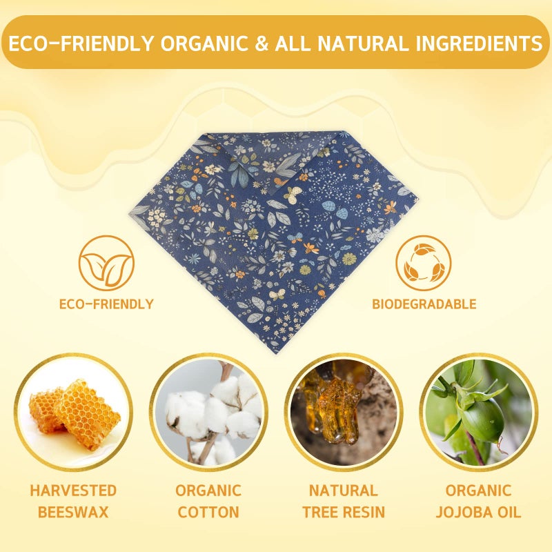 BYTTME Reusable Beeswax Wrap - 9 Pack Beeswax Wraps for Food  Eco-Friendly Beeswax Food Wraps  Bread Sandwich Wrapper - Organic  Sustainable  Zero Waste  Reusable Plastic-Free Food Storage Wrap  1XL  3M  5S - Image 2