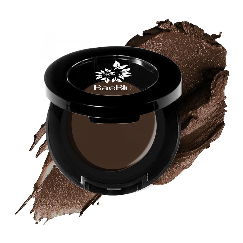 BaeBlu Organic Tinted Eyebrow Pomade, Dark - Water & Smudge-Proof Sculpting Eyebrow Wax for Shaping, Defining & Filling - Long-Lasting 18-Hour Hold - Easy-to-Apply, Vegan & Cruelty-Free - Made in USA - Image 1