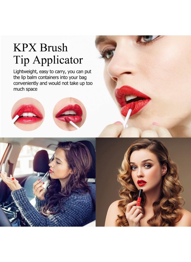 KPX - KPX 30 Pcs lip Gloss Tube Containers Bulk Wand 10ml Empty Clear Pink Lip Oil Tubes Refillable Lip Balm Bottles with Rubber Insert for DIY Makeup Such as Lip Samples, Homemade Lip Balm (Golden) - Image 1