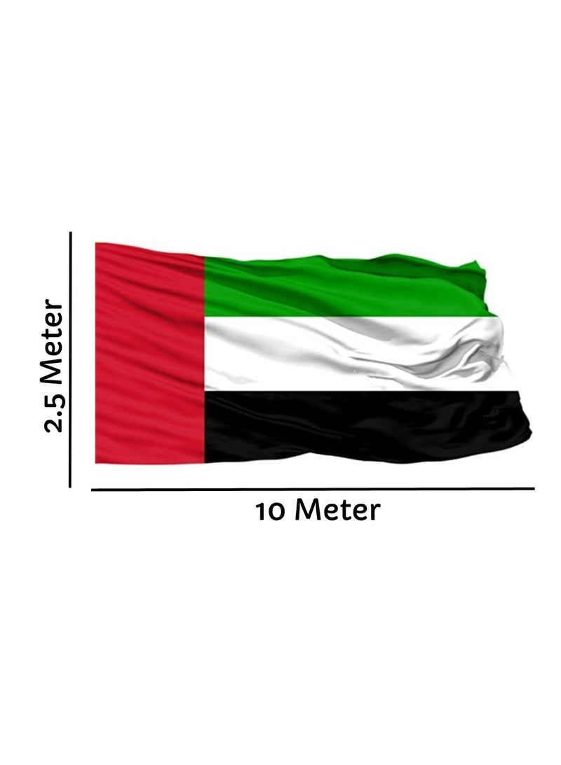 Yuwell UAE Flag United Arab Emirates National Day Flag Durable Cotton Fabric, Indoor & Outdoor Use, Weather Resistant Banner for Home, Building, Car Decoration & Patriotic Events 2.5X10 Meter - Image 2