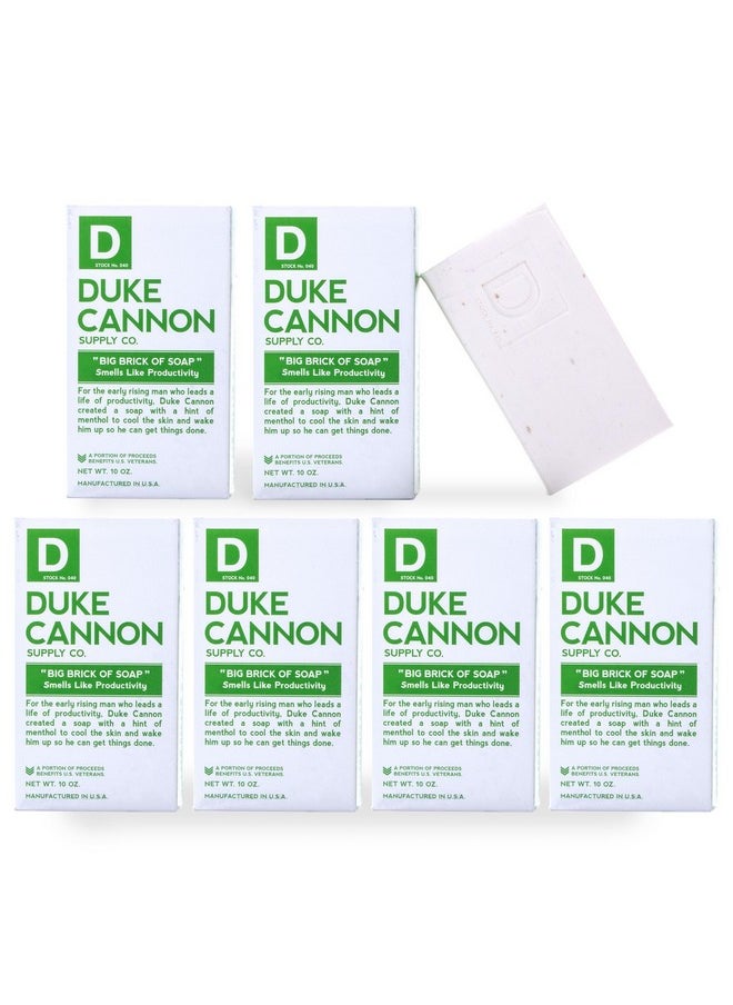 Duke Cannon Supply Co. Big Brick Of Soap Bar For Mensuperior Grade Extra Large All Skin Types 10 Oz (6 Pack) (Productivity 10 Oz (Pack Of 6)) 