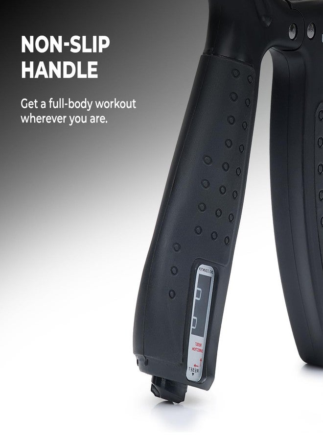 Bodyband جهاز تقوية قبضة اليد القابل للتعديل من Bodyband مع عداد، مناسب للرجال والنساء، مثالي لتمارين الصالات الرياضية وتمارين اليدين في المنزل، لتقوية عضلات الساعد والأصابع، قوة قبضة عالية - 60 كجم، أسود - Image 4