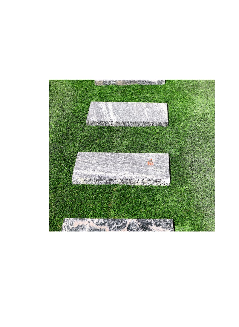 KNP - Garden stepping stones Anti-slip Rectangular 20x40cm Gray set of  3 stones - Image 1