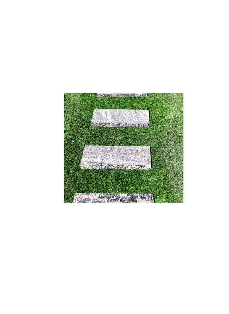 KNP - Garden stepping stones Anti-slip Rectangular 20x40cm Gray set of  3 stones - Image 1