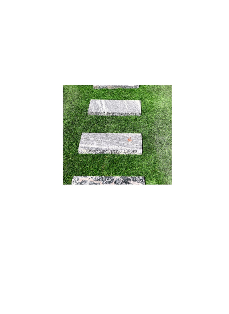 KNP - Garden stepping stones Anti-slip Rectangular 20x40cm Gray set of  3 stones - Image 1