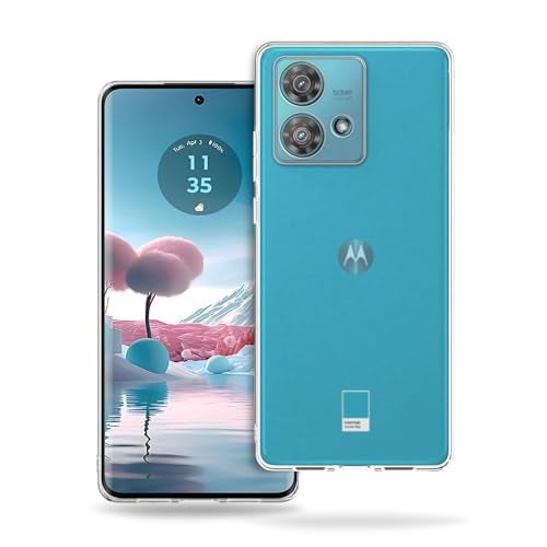 Plus Clear Transparent Back Case Cover for Motorola Moto Edge 40 Neo 5G | Full Device Protection | Shockproof TPU | Flexible Silicone Back Cover Case – Transparent - Image 1