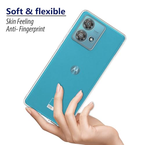 Plus Clear Transparent Back Case Cover for Motorola Moto Edge 40 Neo 5G | Full Device Protection | Shockproof TPU | Flexible Silicone Back Cover Case – Transparent - Image 5