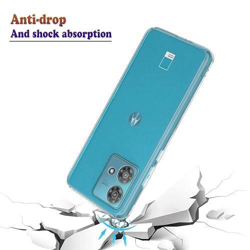 Plus Clear Transparent Back Case Cover for Motorola Moto Edge 40 Neo 5G | Full Device Protection | Shockproof TPU | Flexible Silicone Back Cover Case – Transparent - Image 4