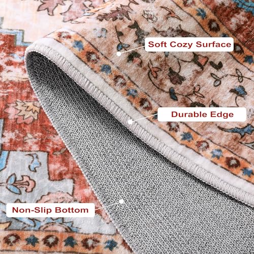 Ciicool Washable Runners Area Rug for Hallways, Ultra Soft 2'6 "x8' ft Boho Print Non-Slip Vintage Oriental Medallion Long Carpet for Kitchen Bedroom Laundry Bathroom - Image 3