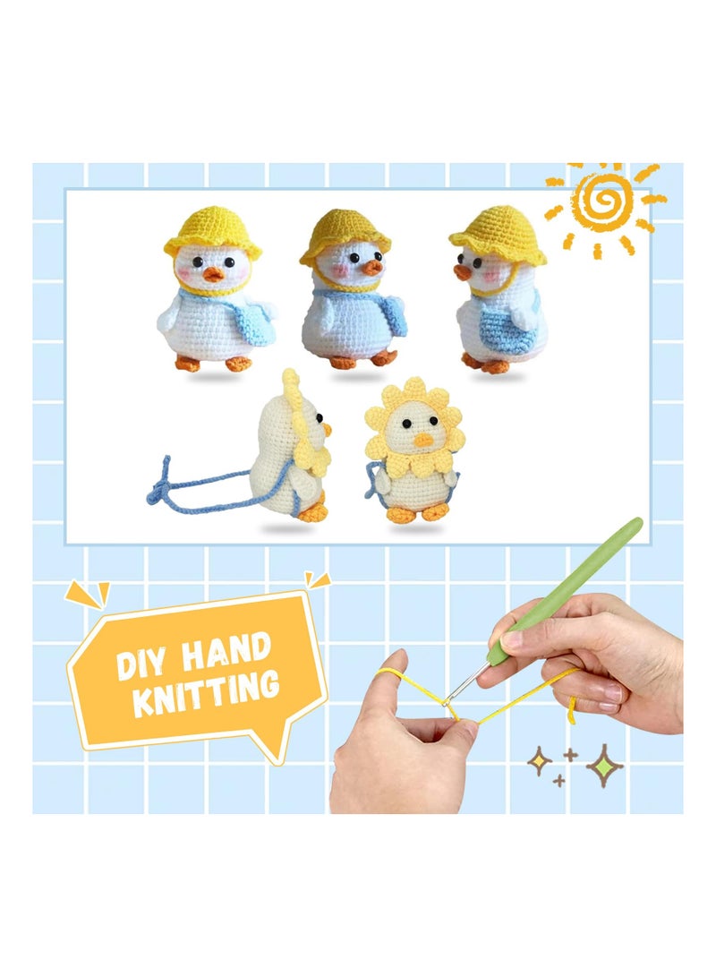SYOSI Crochet Kit for Beginners 2 Animal Patterns Set with Step by Step Video Instruction Ideal for Adults and Kids (Duck) - Image 3