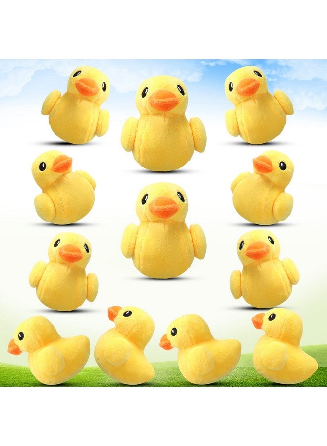 Skylety Stuffed Duck Plush Yellow Stuffed Animal 4 Inches Plush Soft Toy Small Duck Playset for Boys and Girls Room Sofa Birthday Baby Shower Theme Party Decoration(12 Pcs) - Image 1