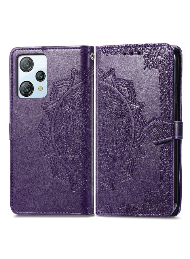 اس-توب جراب لهاتف Blackview A53 مصنوع من الجلد المنقوش بزهرة ماندالا - Image 2