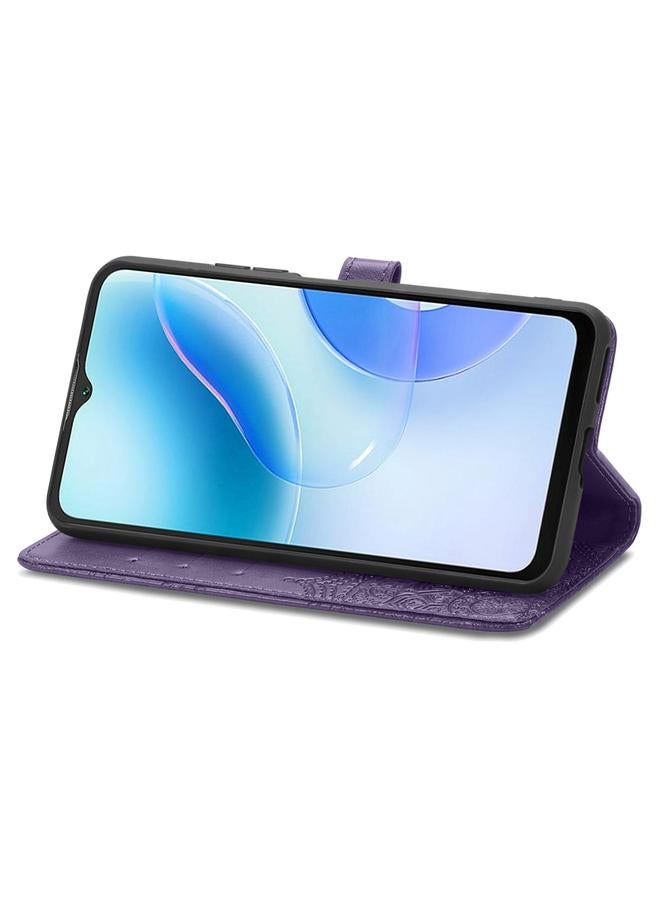 اس-توب جراب لهاتف Blackview A53 مصنوع من الجلد المنقوش بزهرة ماندالا - Image 4