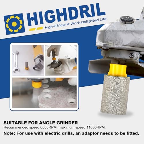HIGHDRIL Diamond Milling Bit for Enlarging and Shaping Hole,Diameter 25MM (1") Dry Drilling Core Bit for Porcelain,Hard Ceramic,Granite and Marble - Image 5