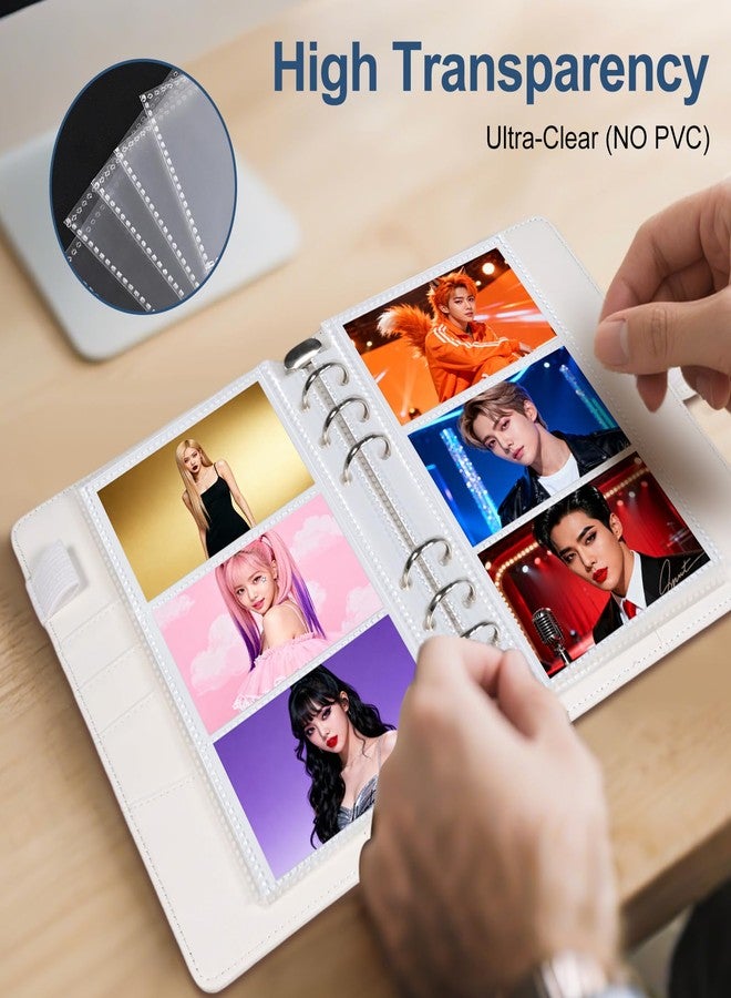 BYSTER A6 Kpop Photocard Binder with 40 Pack Inner Card Pages, 6 Ring Photocard Album with 240 Card Slots, PU Leather Binder Cover with Magnetic Buckle Closure - Image 5