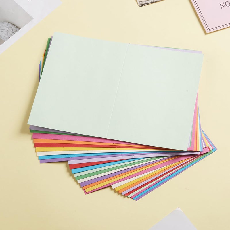 Toperd 50 Pack Blank Cards Folded Cardstock Thank You Blank Greeting Cards for Invitations, Wedding, Greeting Cards, All Occasion DIY (Multicolor, 4x6) - Image 5