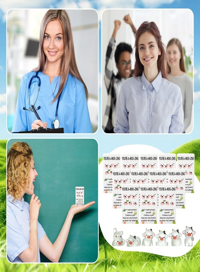 Cinnvoice 48 Set Bulk Gifts for Mothers Day Teacher Appreciation Gifts Nurse Week Employee Coworker Graduation Emotional Support Luminous Resin Animals Breathing Box(Milk Cow - Image 5
