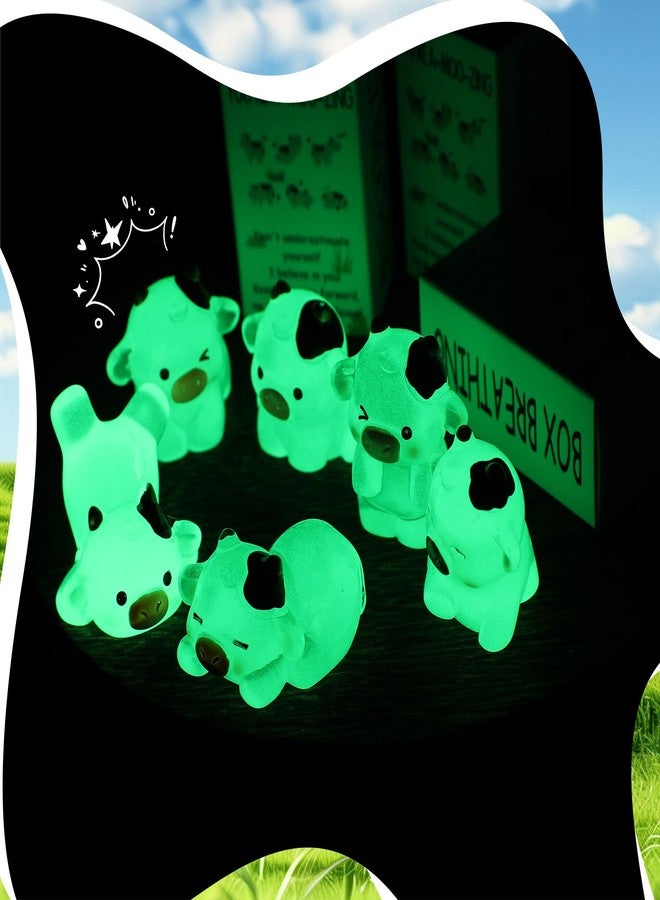 Cinnvoice 48 Set Bulk Gifts for Mothers Day Teacher Appreciation Gifts Nurse Week Employee Coworker Graduation Emotional Support Luminous Resin Animals Breathing Box(Milk Cow - Image 2