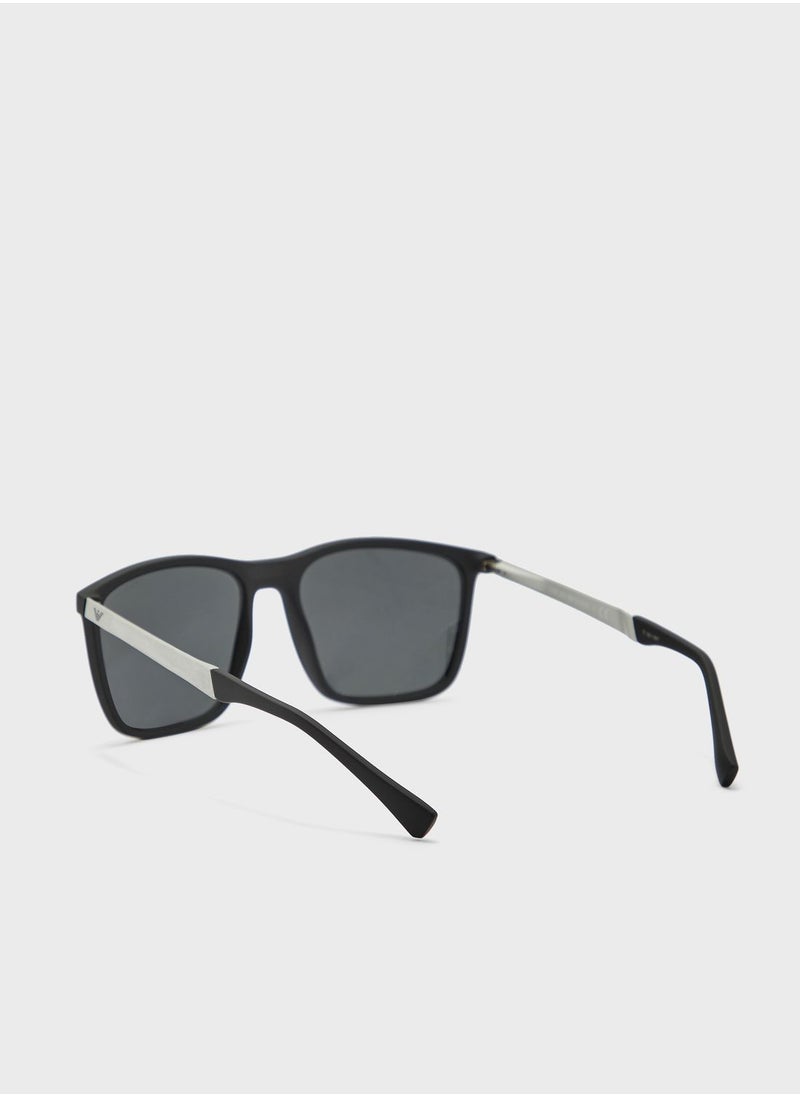 EMPORIO ARMANI 0Ea4150 Wayfarer Sunglasses  - Image 2