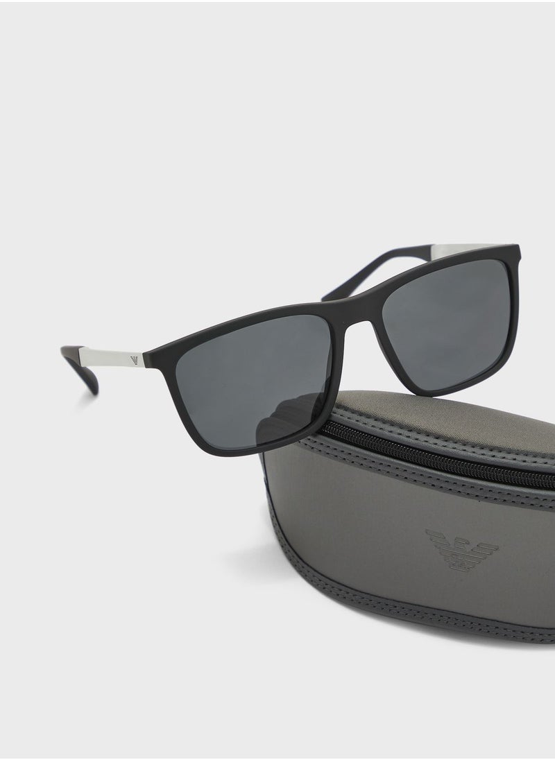 EMPORIO ARMANI 0Ea4150 Wayfarer Sunglasses  - Image 4