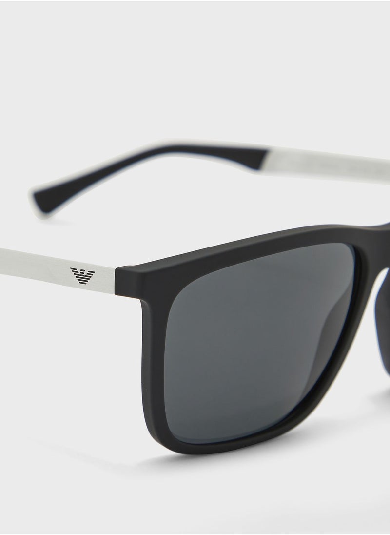 EMPORIO ARMANI 0Ea4150 Wayfarer Sunglasses  - Image 3